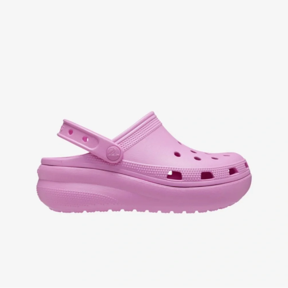 Crocs Kids Platform Shoes-Cutie Crush Clogs For Teen Taffy Pink Kids 207708-6SW - Picture 2 of 4
